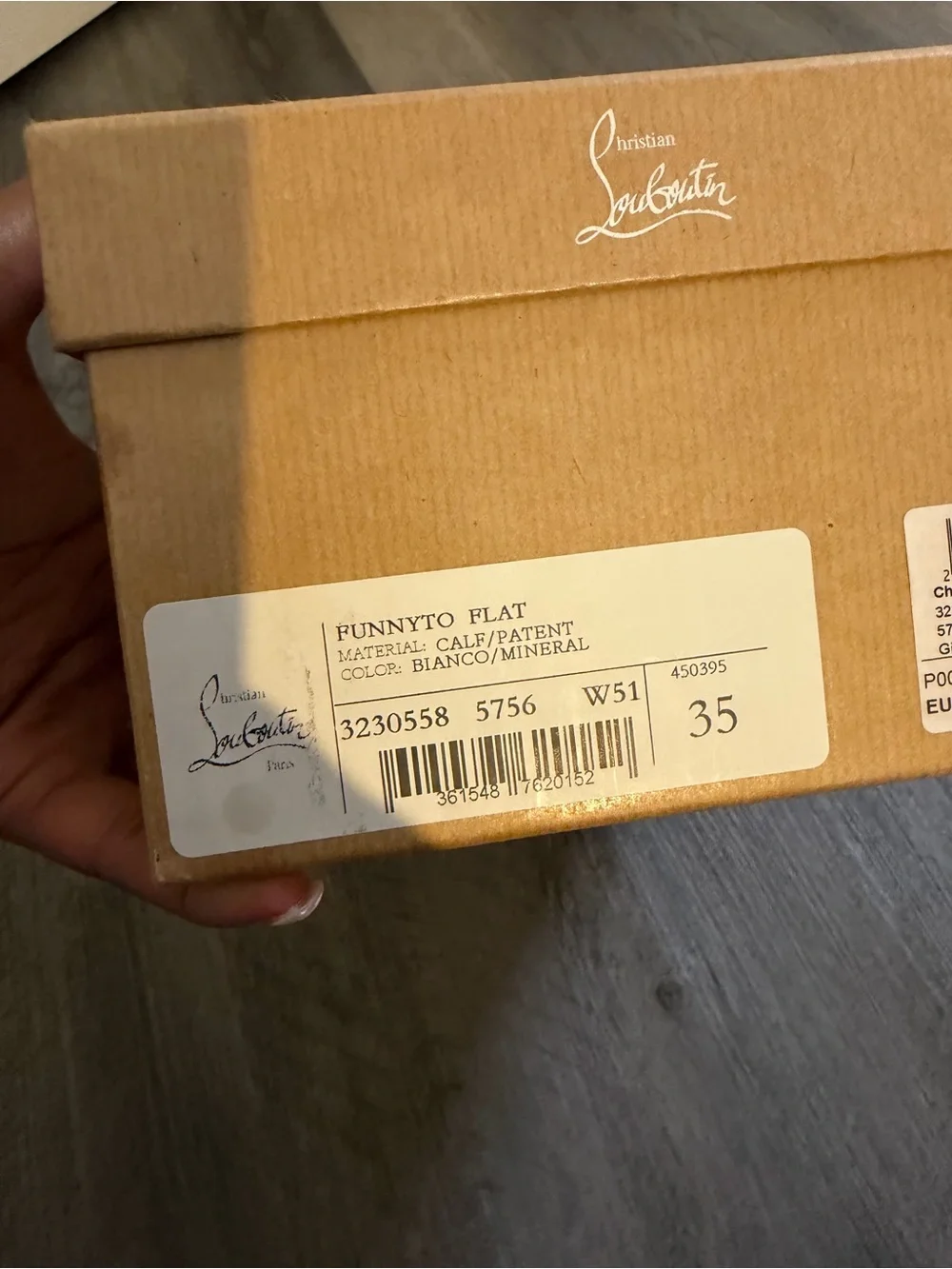 Christian Louboutin Kids White Sneakers with Light Blue Heel Tab